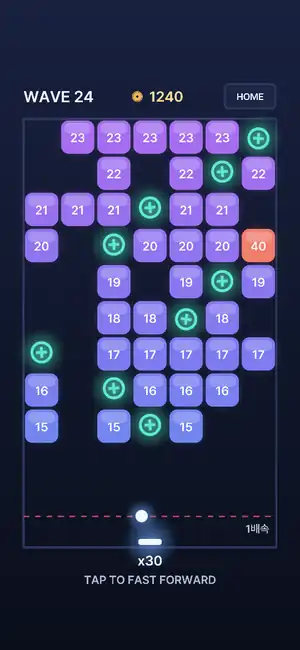One turn playing out at wave 24
